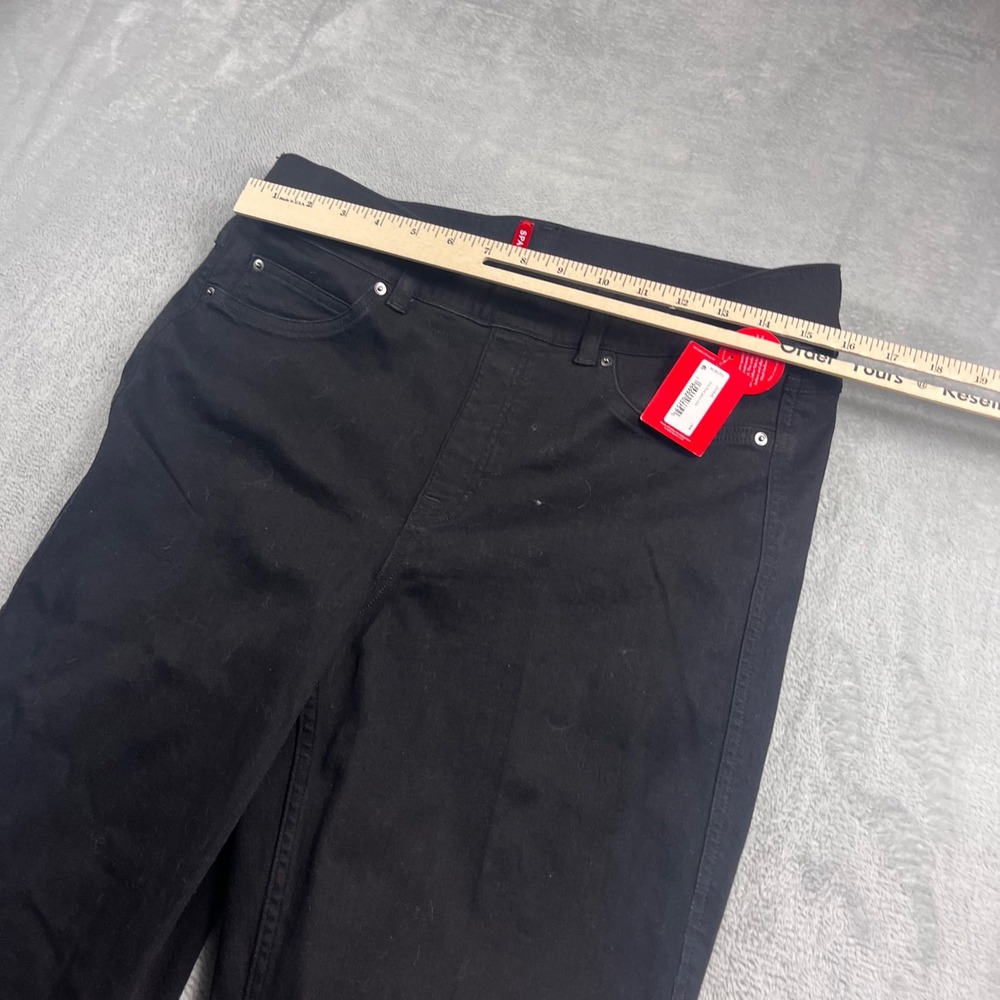 Spanx Kick Flare Jeans Clean Black High Rise Pull On Stretch Denim XL 20763R - Picture 5 of 12